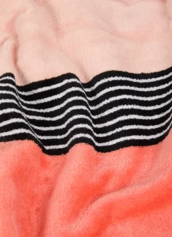 Online Bouchara SERVIETTE INVITÉ BICOLORE EN VELOURS RAYÉ ROSE