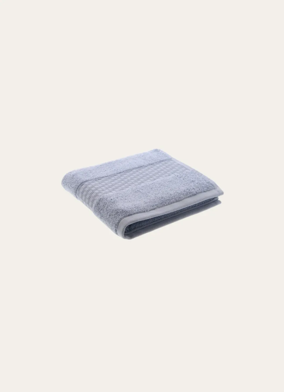 Bouchara SERVIETTE INVITÉ COTON BIO JACQUARD GAUFRÉ 450GR CIEL