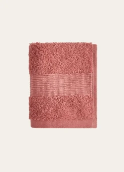 Best Bouchara SERVIETTE INVITÉ COTON BIO JACQUARD GAUFRÉ 450GR SIENNE