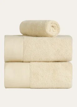 New Bouchara SERVIETTE INVITÉ COTON MOELLEUX ZÉRO TORSION BEIGE