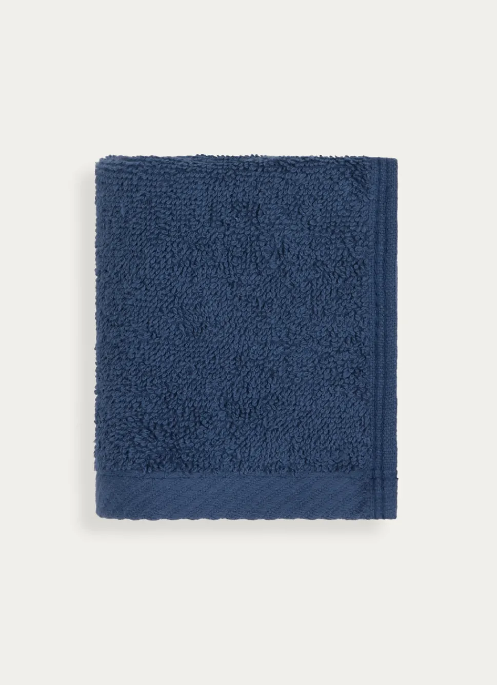 Discount Bouchara SERVIETTE INVITÉ EN COTON UNI BASIL BLEU FONCÉ