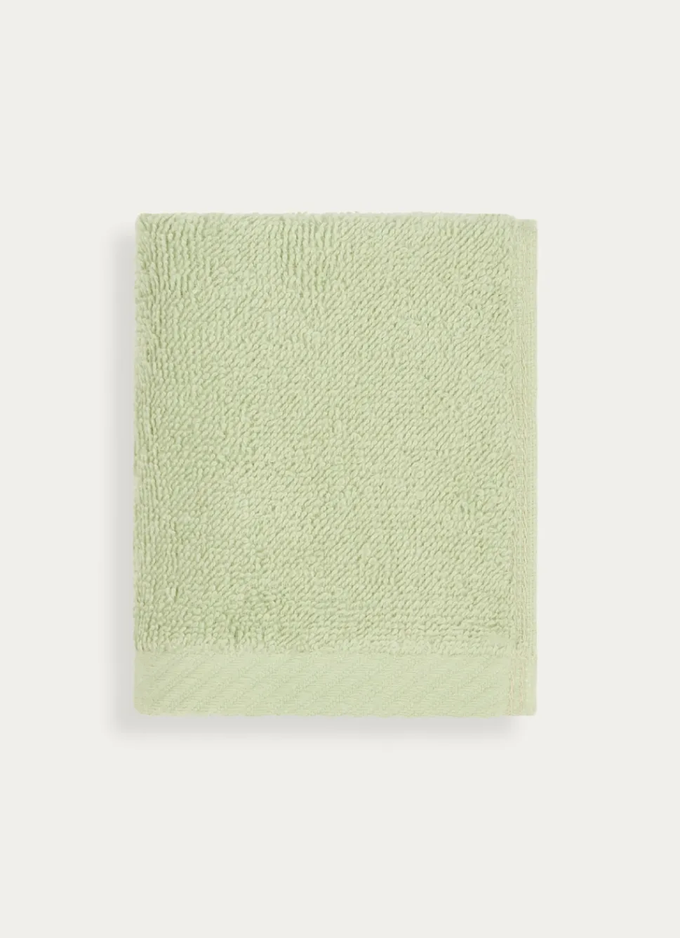 Discount Bouchara SERVIETTE INVITÉ EN COTON UNI BASIL VERT