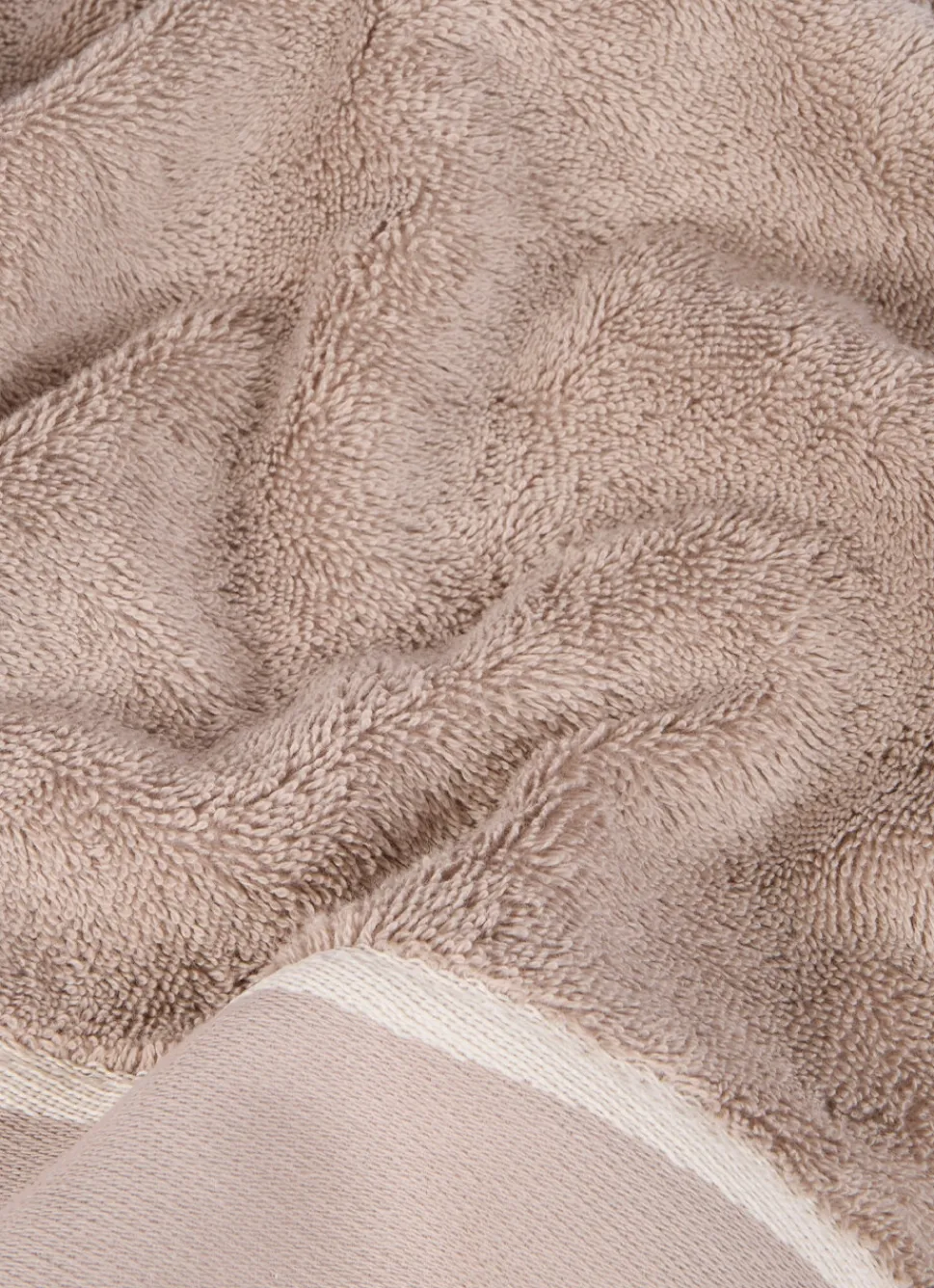 Online Bouchara SERVIETTE INVITÉ UNIE À LARGE BORDURE ARTHUR BEIGE FONCÉ