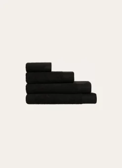 Clearance Bouchara SERVIETTE INVITÉ UNIE EN COTON 500GR Noir
