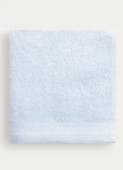 Clearance Bouchara SERVIETTE INVITÉ UNIE EN COTON 500GR CIEL