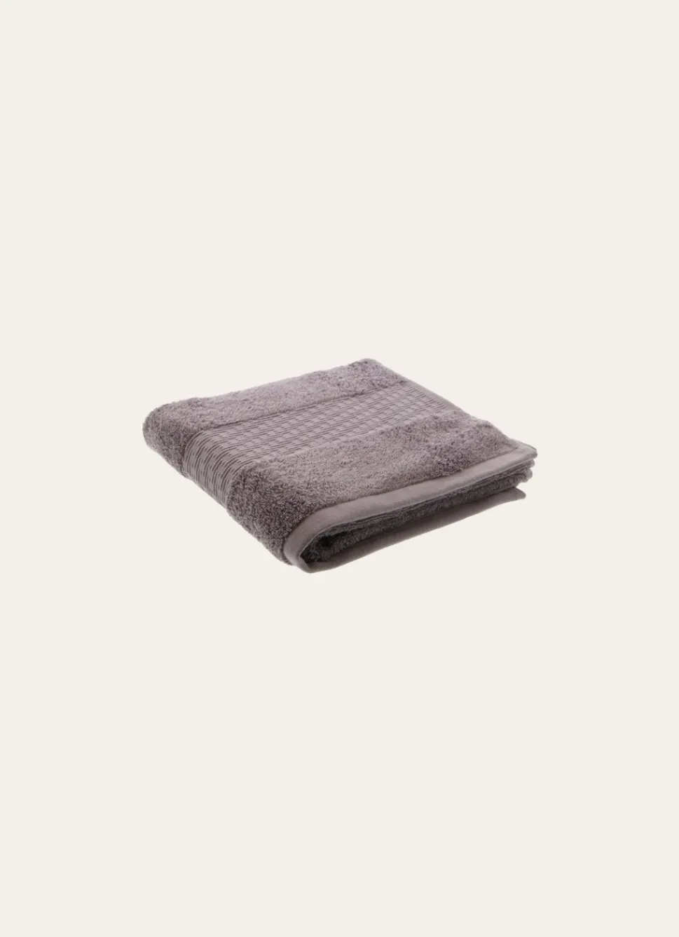 Clearance Bouchara SERVIETTE TOILETTE COTON BIO JACQUARD GAUFRÉ 450 CENDRE