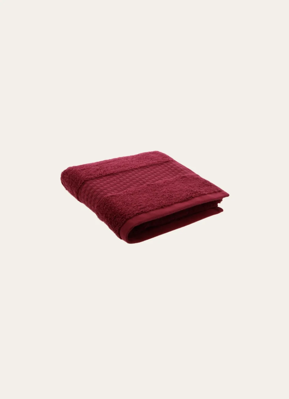 Outlet Bouchara SERVIETTE TOILETTE COTON BIO JACQUARD GAUFRÉ 450 Rouge
