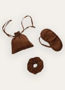 New Bouchara SET ACCESSOIRES DE NUIT - MASQUE ET CHOUCHOU MARRON