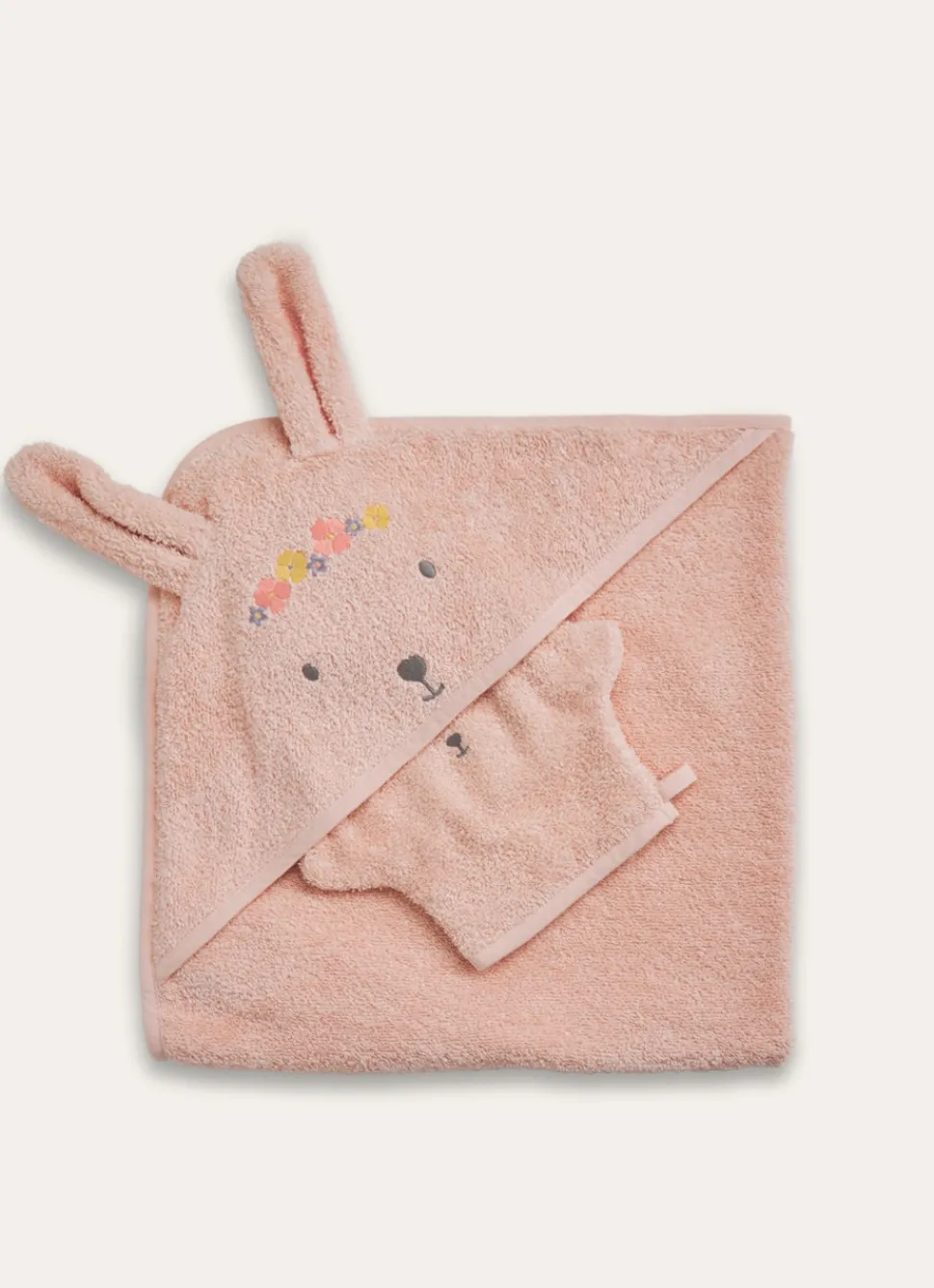 Outlet Bouchara SET CAPE ET GANT JARDIN ROSE