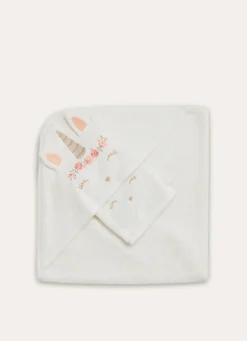 Best Bouchara SET CAPE ET GANT LICORNE BLANC