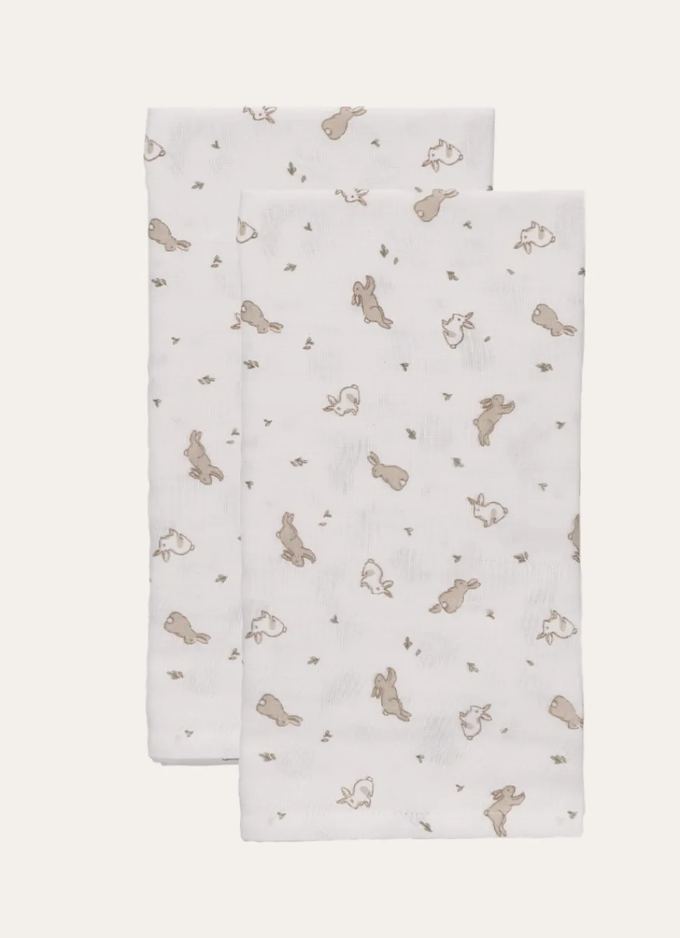 Online Bouchara SET DE 2 LANGES EN GAZE DE COTON LAPIN BLANC