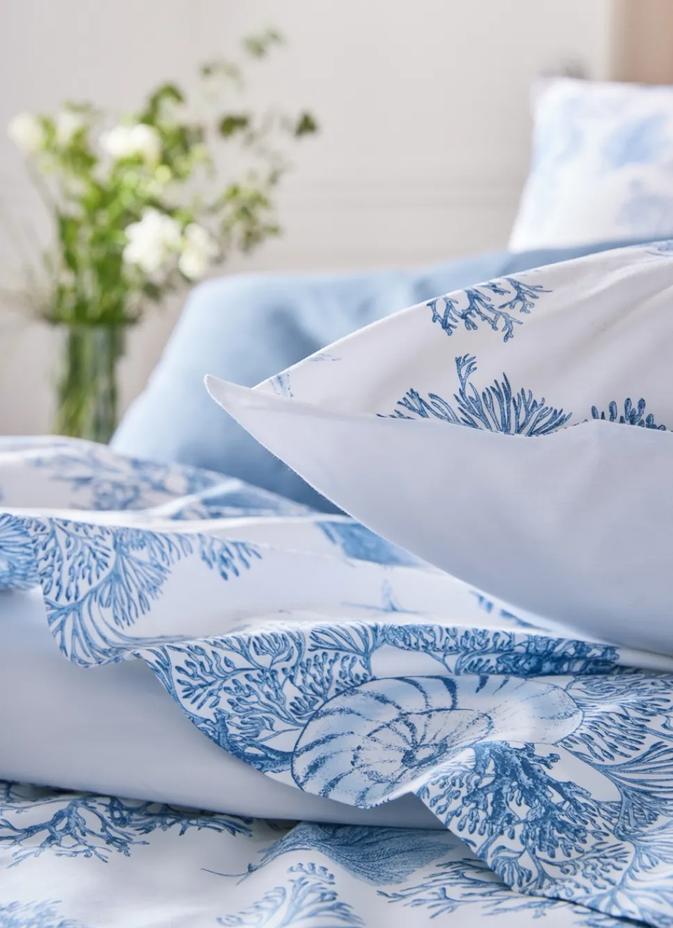 Discount Bouchara SET DE 2 TAIES D'OREILLER PERCALE DE COTON BLEU