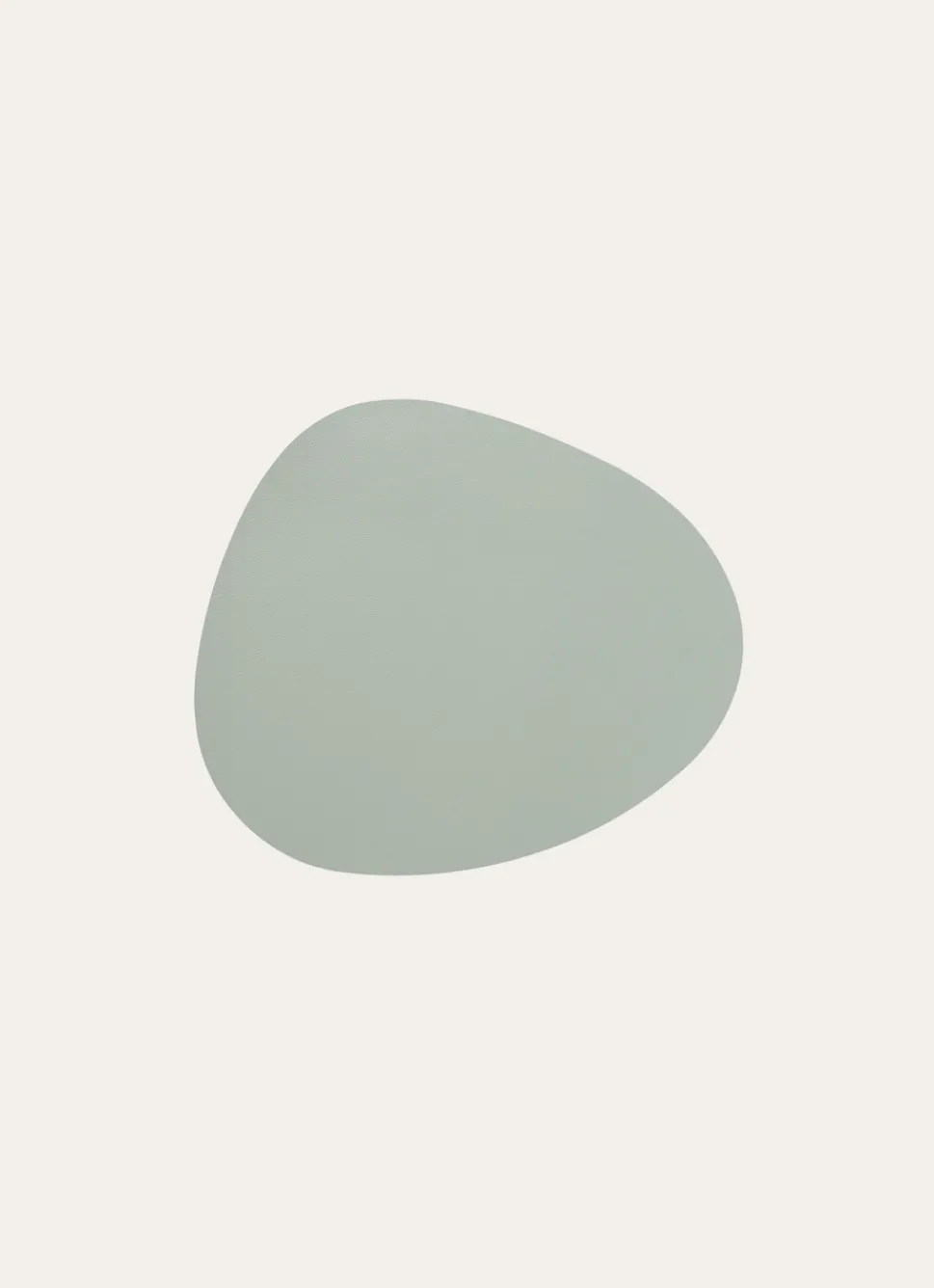 Outlet Bouchara SET DE TABLE EFFET CUIR EN FORME DE GALET VERT DE GRIS