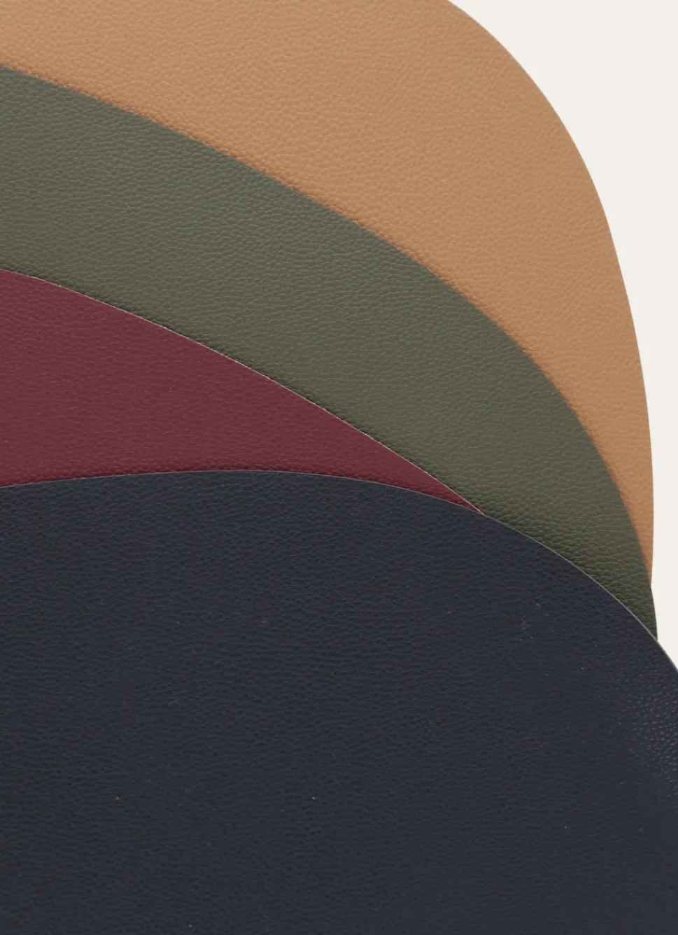 Outlet Bouchara SET DE TABLE EFFET CUIR EN FORME DE GALET BRONZE