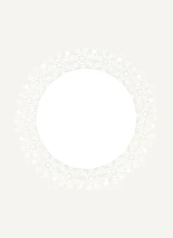 Best Bouchara SET DE TABLE EN FEUTRINE DÉCOR CRISTAUX DÉCOUPÉS ÉCRU