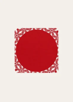 Outlet Bouchara SET DE TABLE EN FEUTRINE DÉCOR CRISTAUX DÉCOUPÉS ROUGE