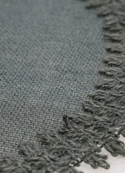 Hot Bouchara SET DE TABLE EN LIN FINITION GALON GRIS FONCÉ