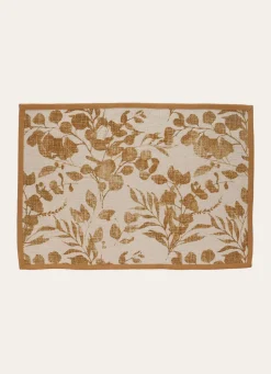 Bouchara SET DE TABLE FEUILLES AQUARELLÉES BEIGE