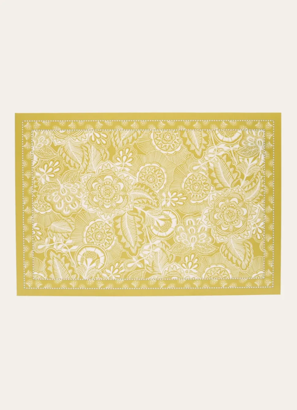 Online Bouchara SET DE TABLE PLASTIFIÉ – MOTIF STYLE BANDANA VERT ANIS