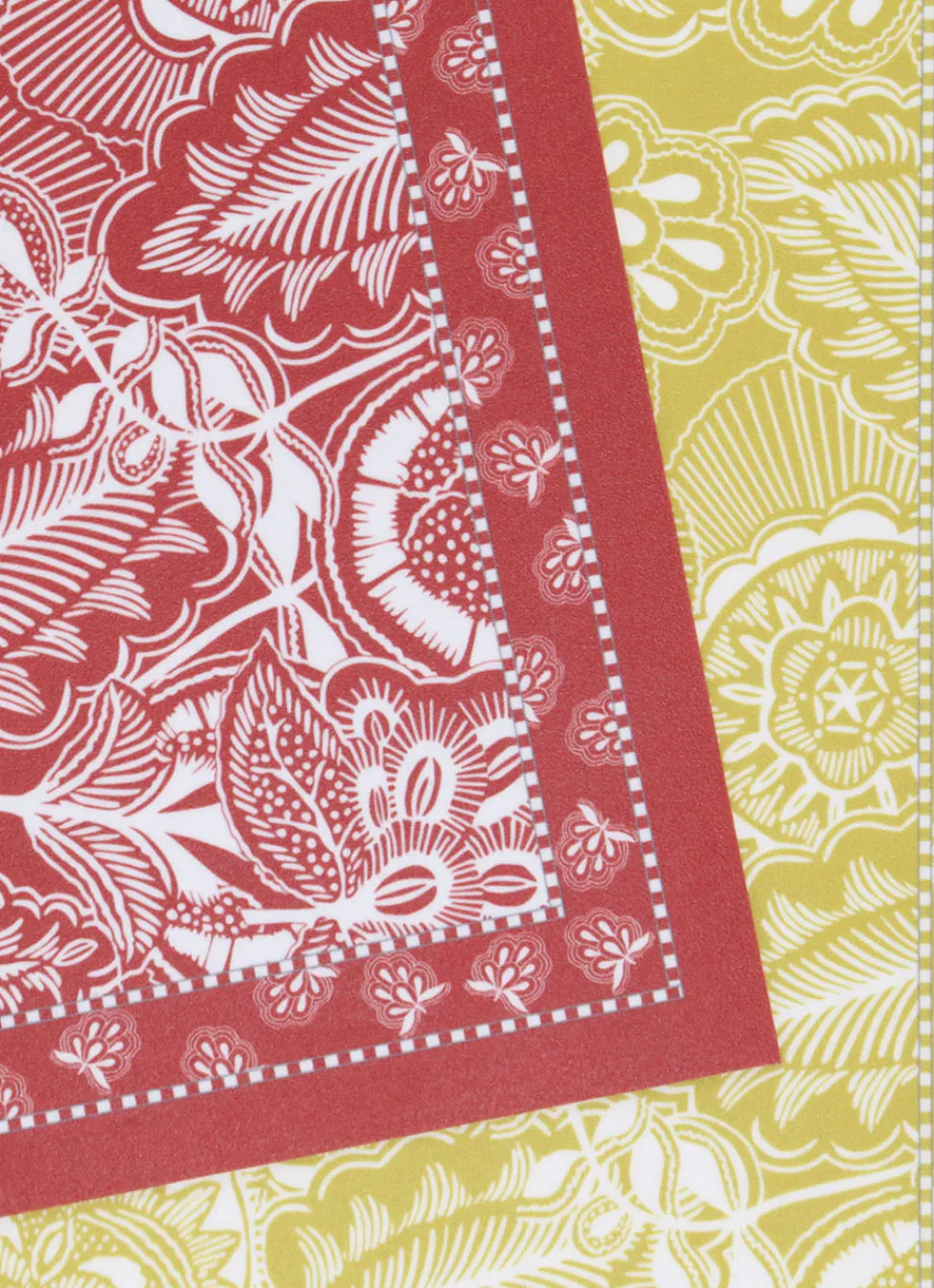 Online Bouchara SET DE TABLE PLASTIFIÉ – MOTIF STYLE BANDANA VERT ANIS