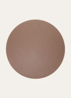 Hot Bouchara SET DE TABLE ROND FAUX CUIR BRONZE