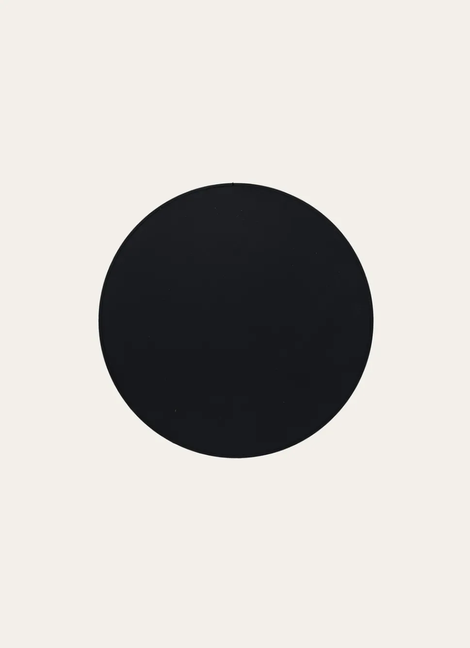 Bouchara SET DE TABLE ROND FAUX CUIR Noir