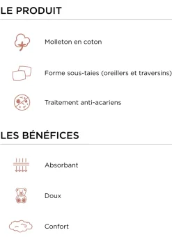 Discount Bouchara SOUS-TAIE D'OREILLER EN COTON ANTI-ACARIENS 220GR BLANC