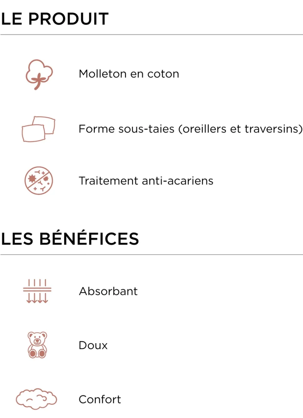 Discount Bouchara SOUS-TAIE D'OREILLER EN COTON ANTI-ACARIENS 220GR BLANC