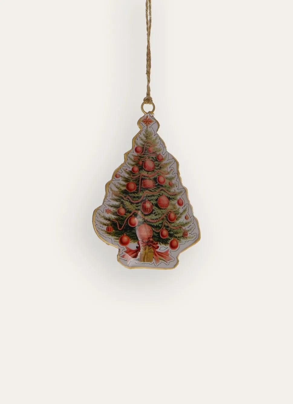 Discount Bouchara SUSPENSION SAPIN EN MÉTAL DÉCORÉ VERT