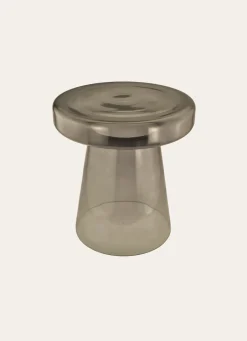 Outlet Bouchara TABLE D'APPOINT EN VERRE GRIS CLAIR