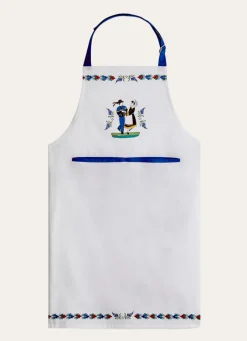 Sale Bouchara TABLIER COUPLE BRETON ET FRISE BLANC