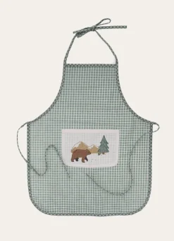 Sale Bouchara TABLIER ENFANT EN COTON ENDUIT WILD VERT