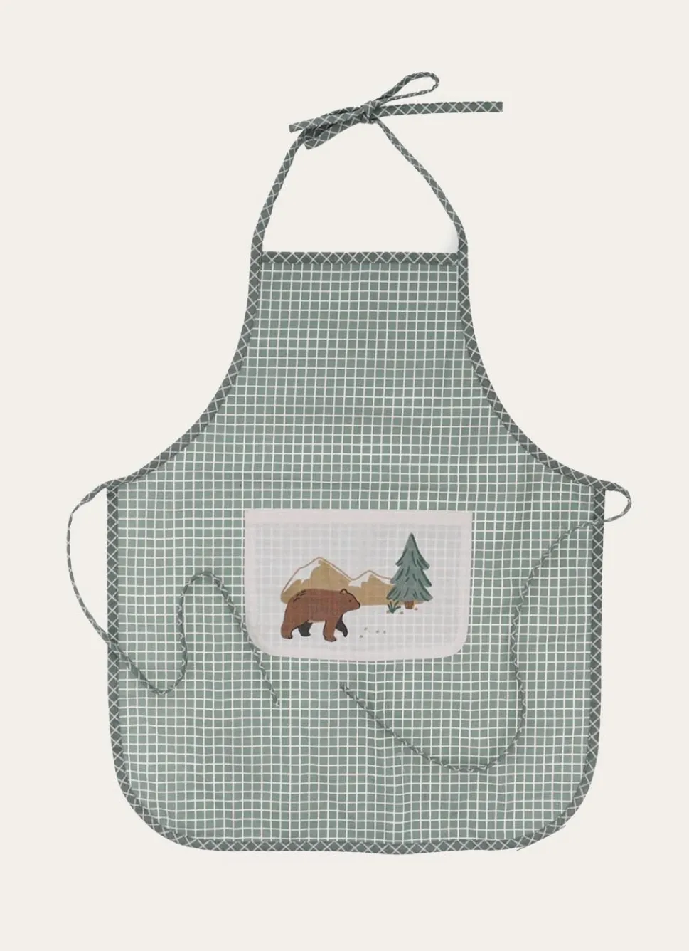 Sale Bouchara TABLIER ENFANT EN COTON ENDUIT WILD VERT