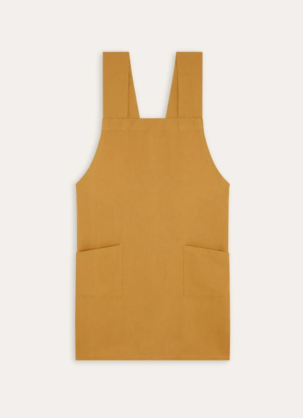 Clearance Bouchara TABLIER JAPONAIS UNI EN COTON ET LIN OSIER