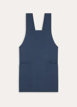 Outlet Bouchara TABLIER JAPONAIS UNI EN COTON ET LIN INDIGO