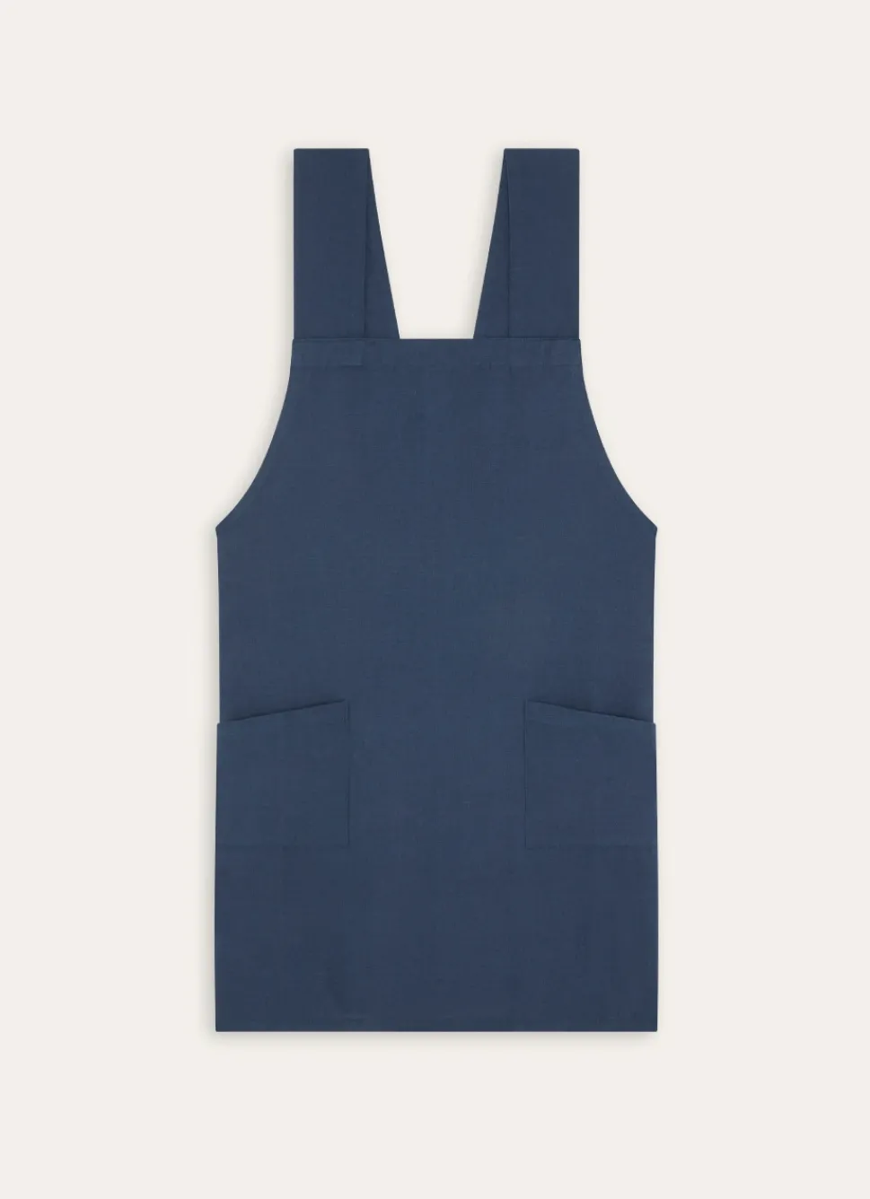 Outlet Bouchara TABLIER JAPONAIS UNI EN COTON ET LIN INDIGO