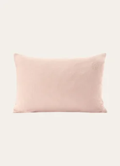 Clearance Bouchara TAIE BÉBÉ EN GAZE DE COTON BRODERIE FEUILLE ROSE