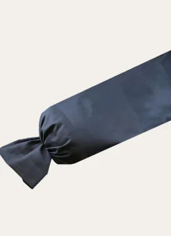 Bouchara TAIE DE TRAVERSIN EN SATIN DE COTON JACQUARD RAYÉ MARINE