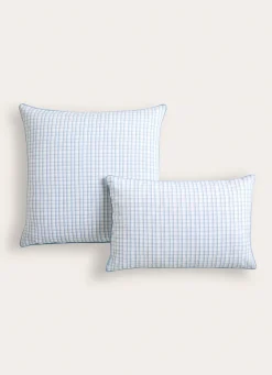 Hot Bouchara TAIE D'OREILLER BÉBÉ À CARREAUX TARTAN BLEU