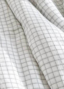 Hot Bouchara TAIE D’OREILLER BÉBÉ EN GAZE DE COTON À CARREAUX ECRU