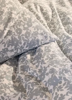 Hot Bouchara TAIE D'OREILLER FLEURIE EN COTON BCI VERT DE GRIS