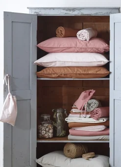 Discount Bouchara TAIE D'OREILLER UNIE EN COTON LAVÉ BIO ECRU