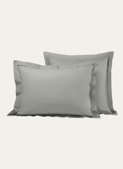 Online Bouchara TAIE D'OREILLER UNIE EN COTON VERT TENDRE