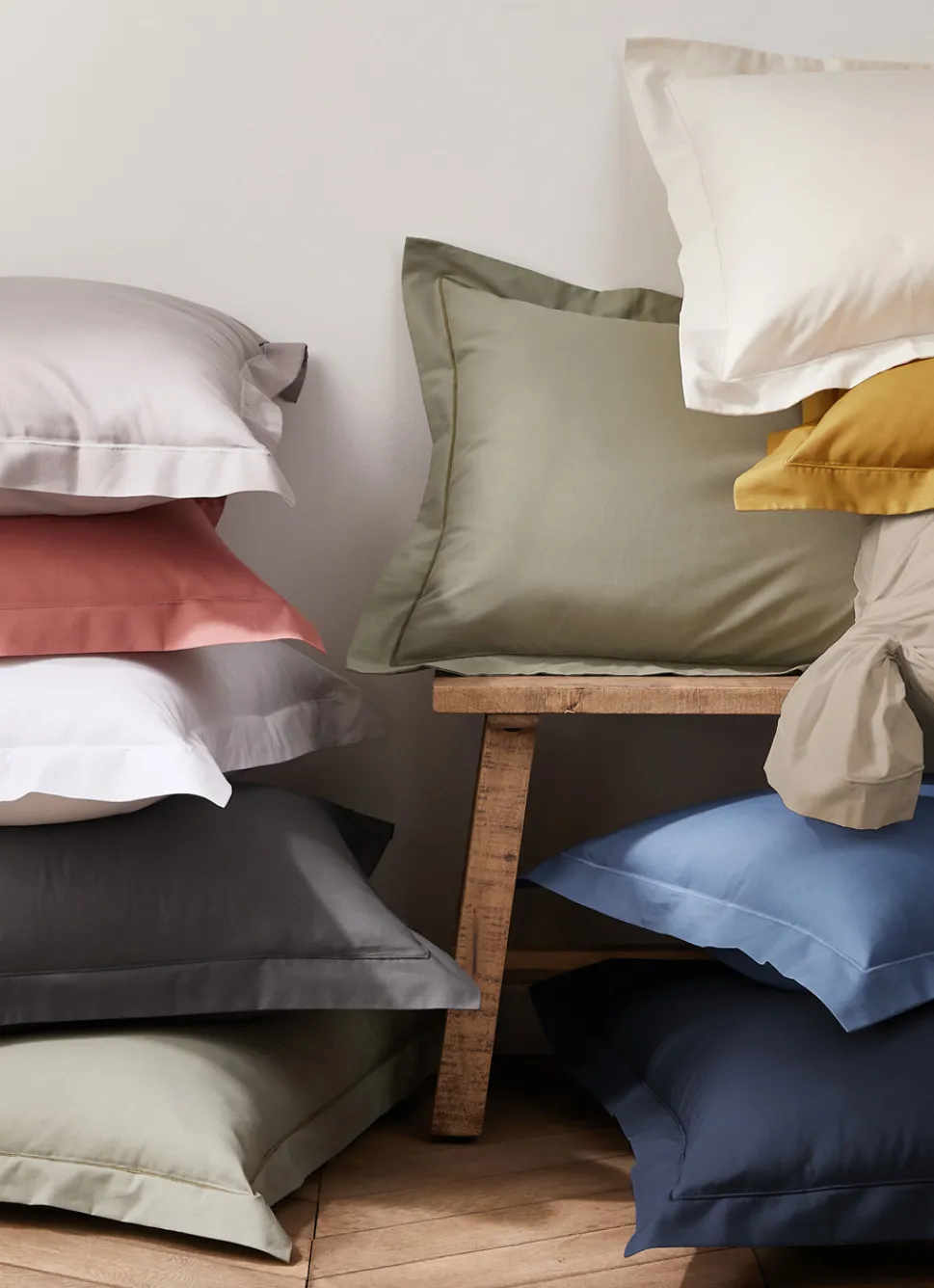 Online Bouchara TAIE D'OREILLER UNIE EN COTON OCEAN