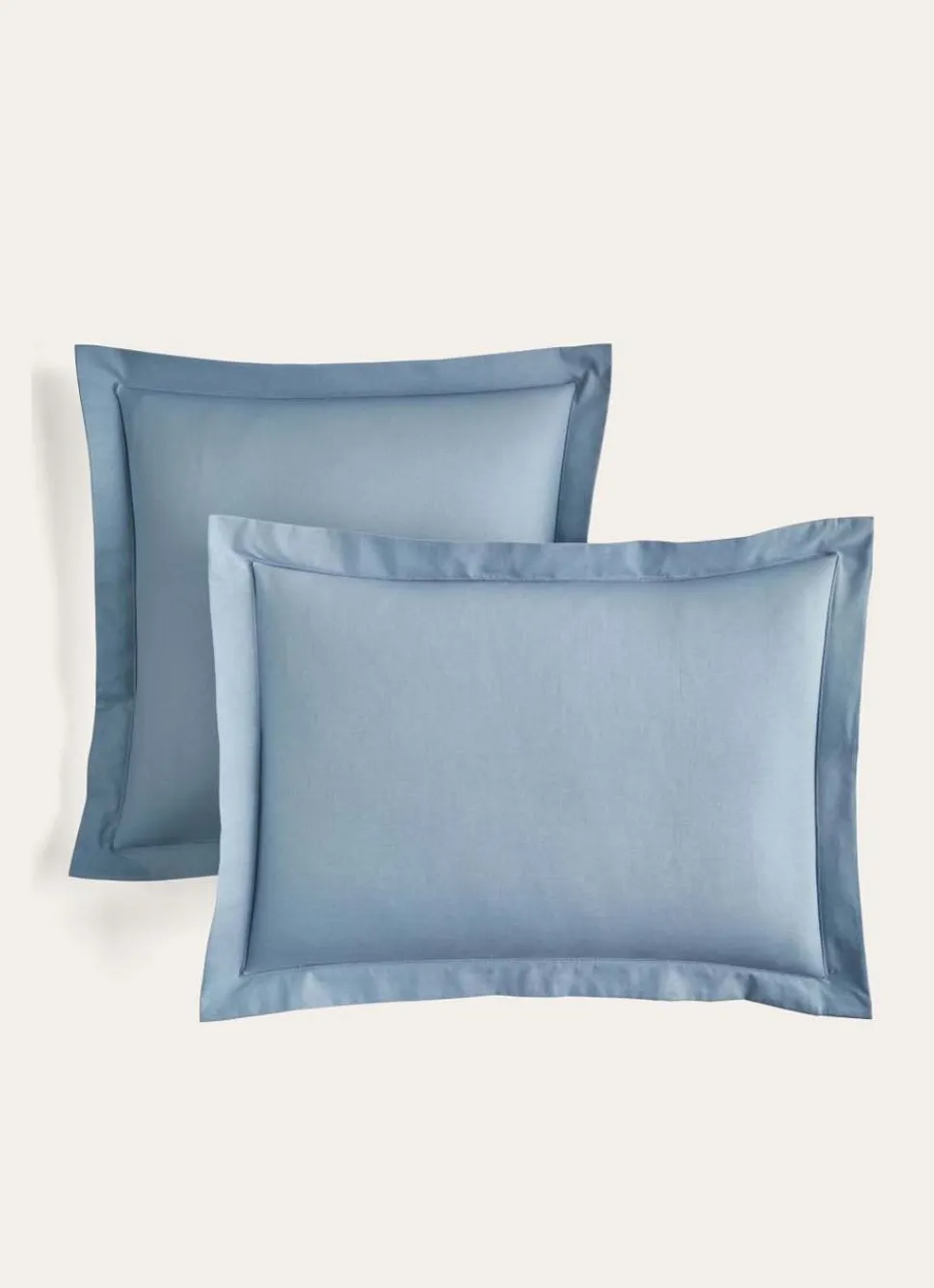 Best Bouchara TAIE D'OREILLER UNIE EN COTON Bleu ORAGE