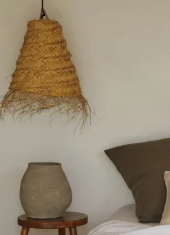 New Bouchara TAIE D'OREILLER UNIE EN LIN LAVÉ 165GR ARGILE