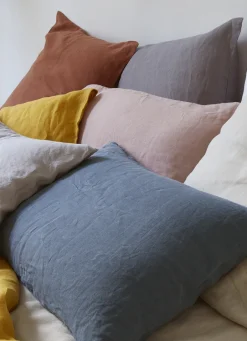 Sale Bouchara TAIE D'OREILLER UNIE EN LIN LAVÉ 165GR BLANC