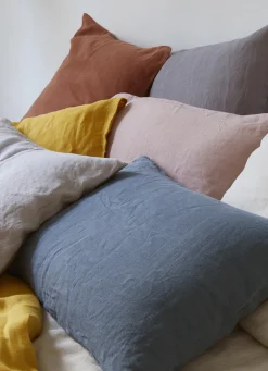 Best Bouchara TAIE D'OREILLER UNIE EN LIN LAVÉ 165GR BLANC