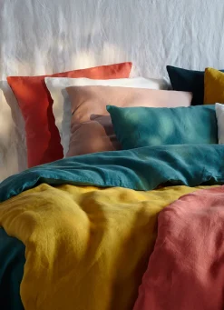 Best Bouchara TAIE D'OREILLER UNIE EN LIN LAVÉ 165GR BLANC