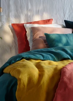 Best Bouchara TAIE D'OREILLER UNIE EN LIN LAVÉ 165GR BLANC